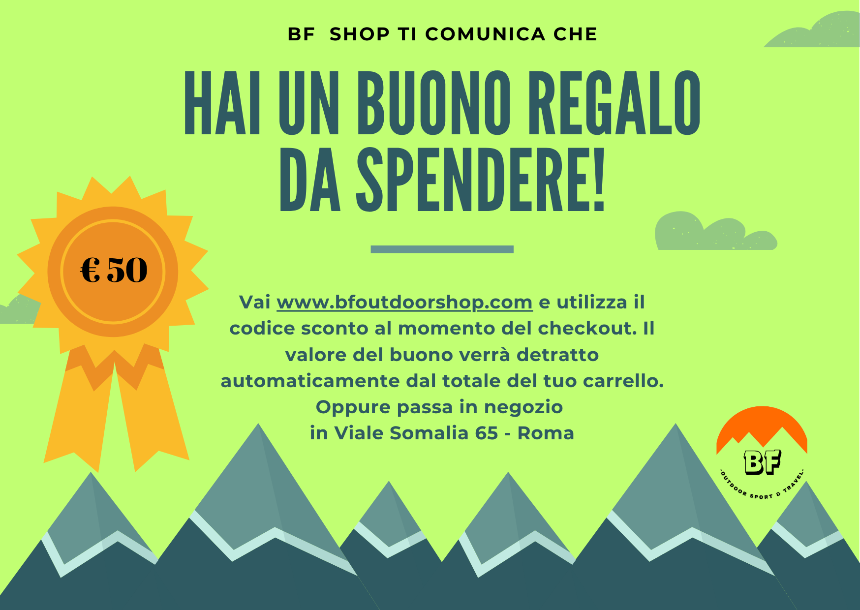 Buono regalo -Gift Card - BF Mountain Shop